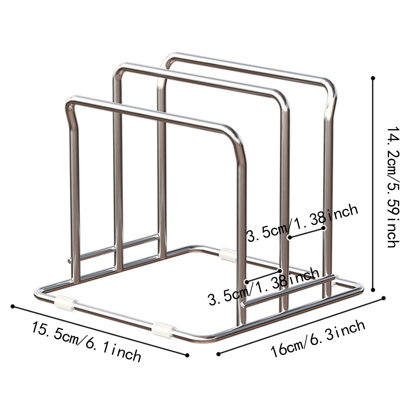Stainless Steel Pot Lid Rack And Cutting Board Organizer