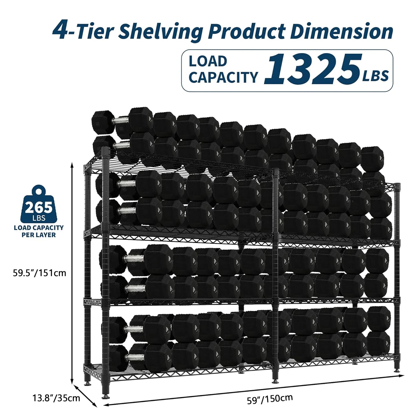 TWISTER.CK Heavy Duty Metal Shelving Unit 5 Tier Storage Shelves