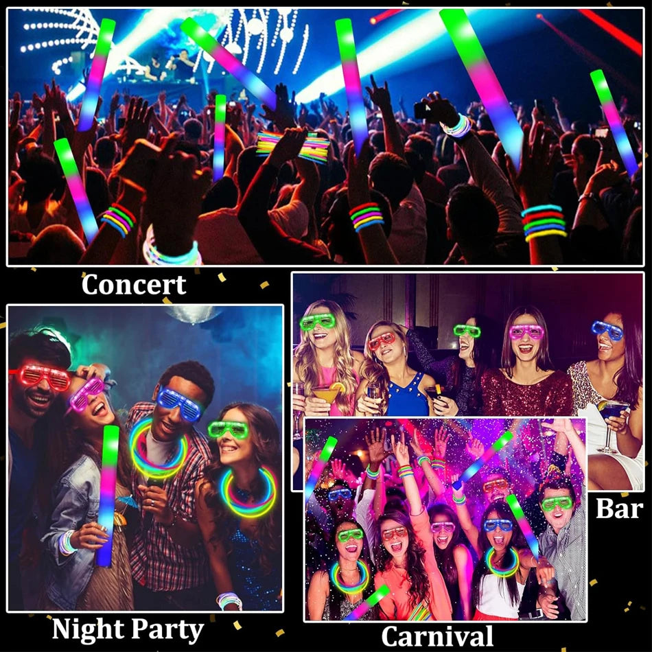 Glow In The Dark Party Supplies Glow Sticks LED Glasses