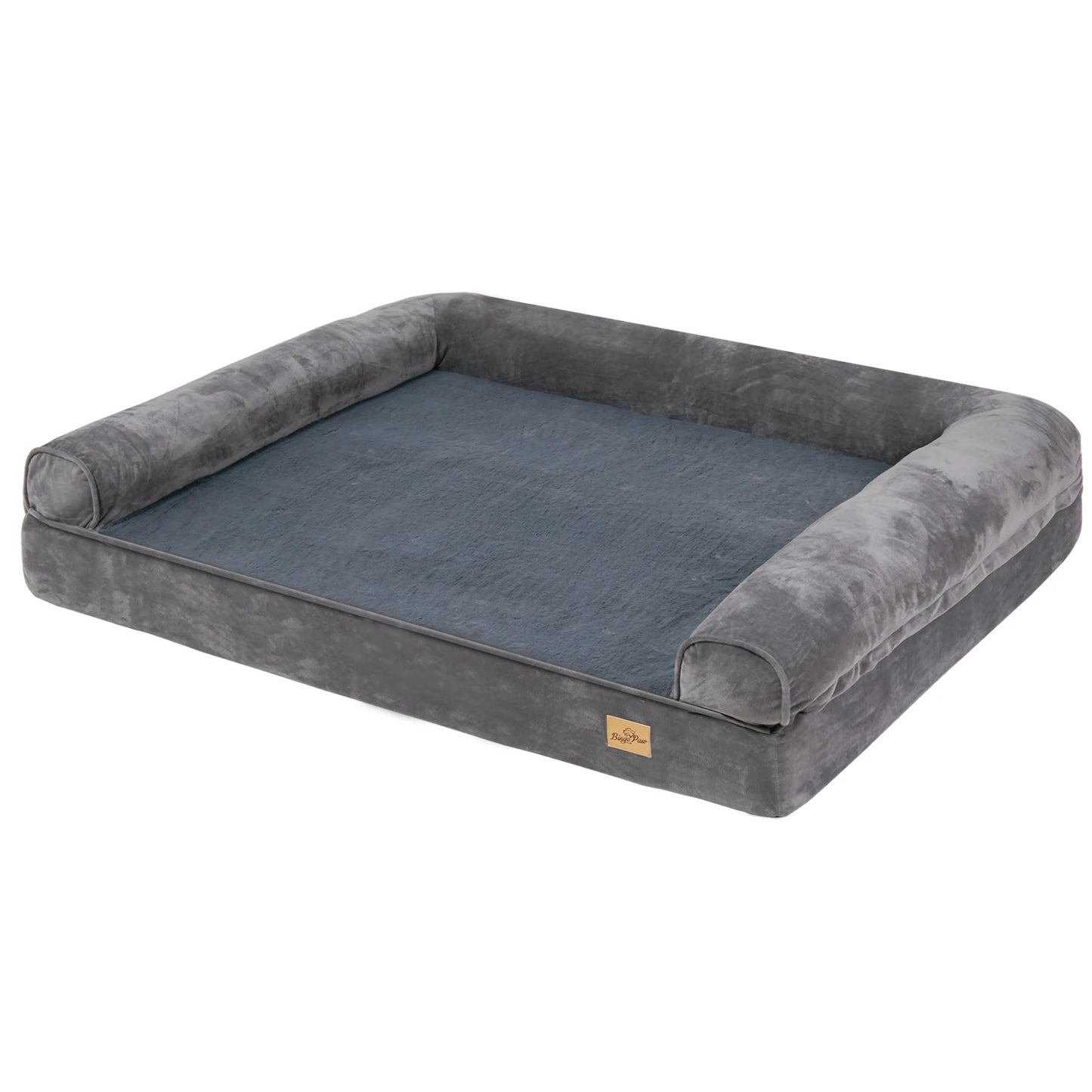 BINGOPAW Orthopedic Dog Bed With Washable Cover And Bolster