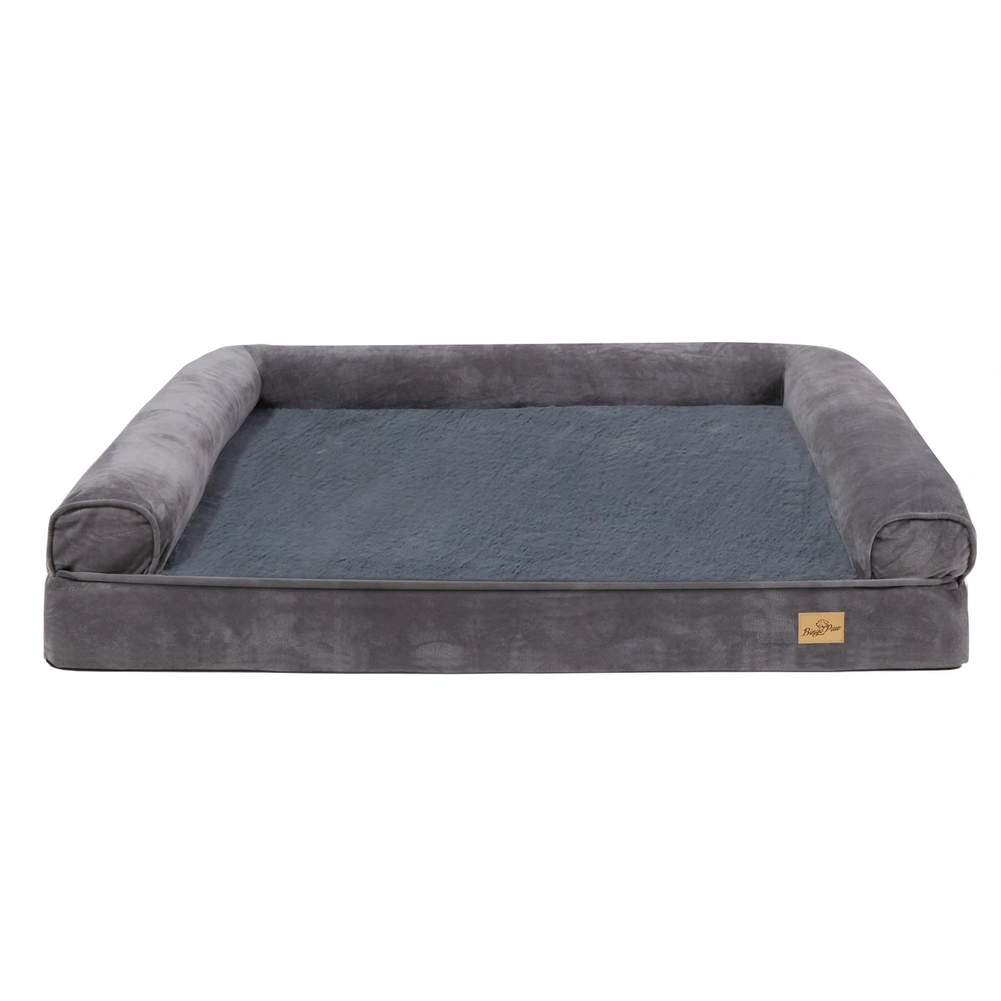 BINGOPAW Orthopedic Dog Bed With Washable Cover And Bolster