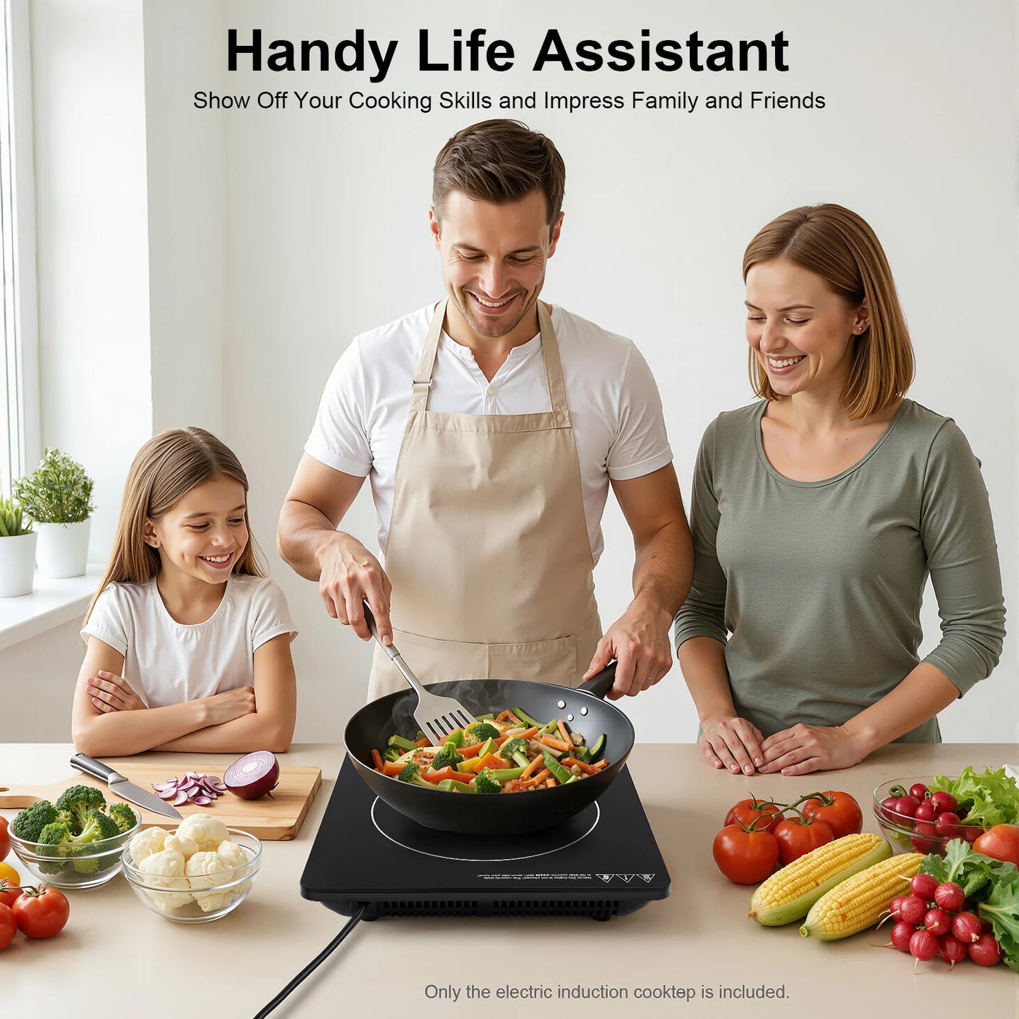Portable Electric Induction Cooktop With Timer And 8 Power Levels