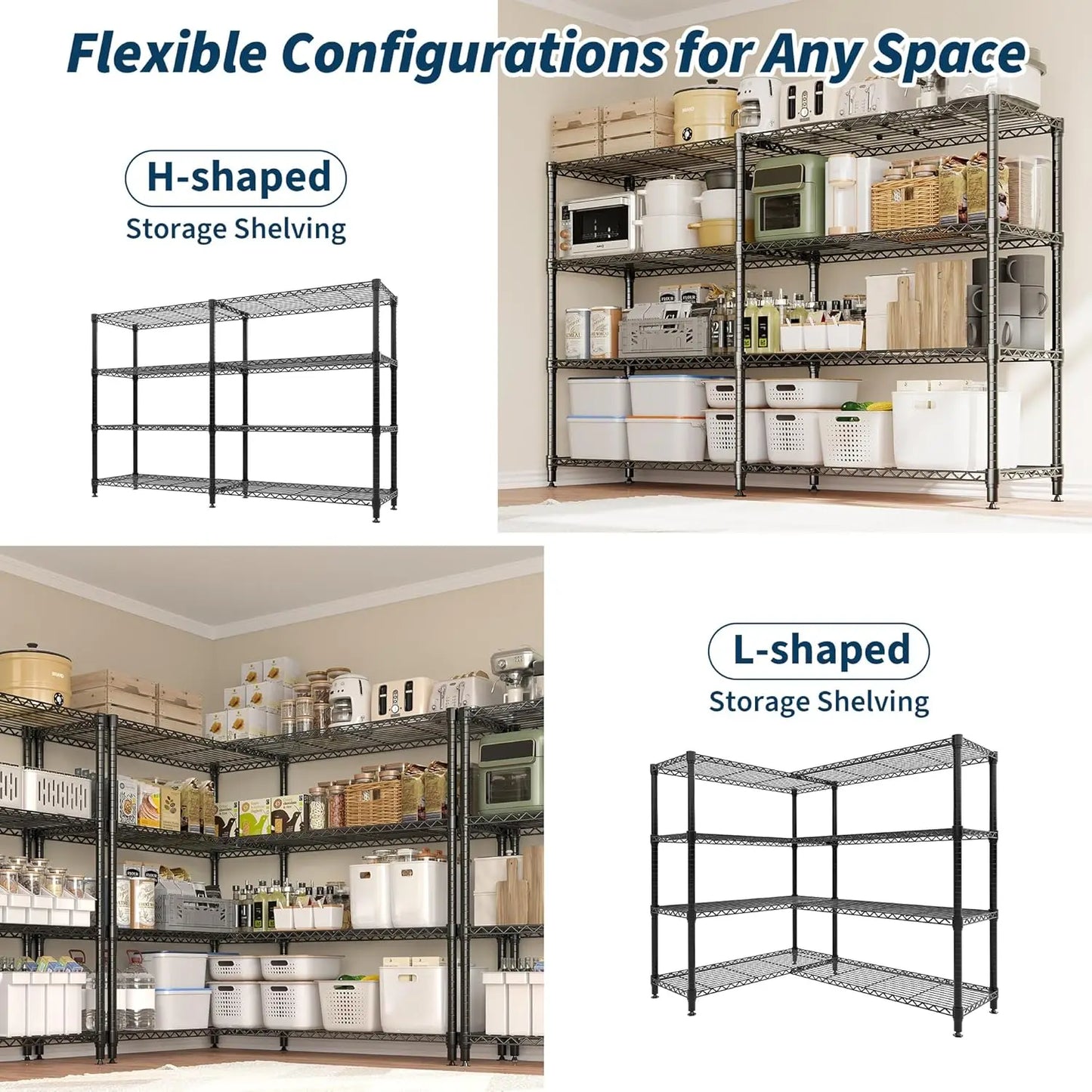 Twister.CK Heavy Duty Storage Shelves Five Tier Metal Rack