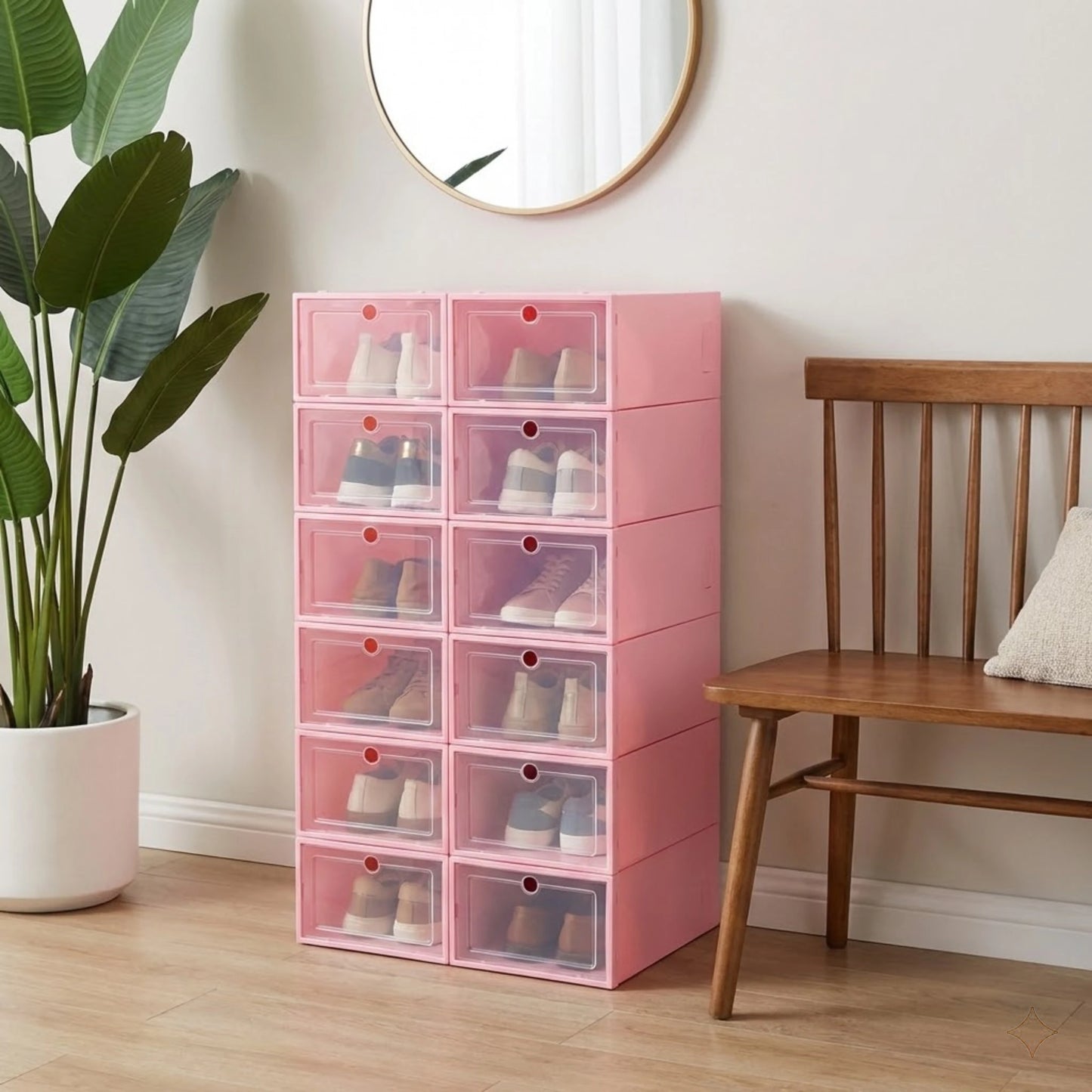Bymaocar 24 Piece Shoe Organizer System For Sneakers And Heels
