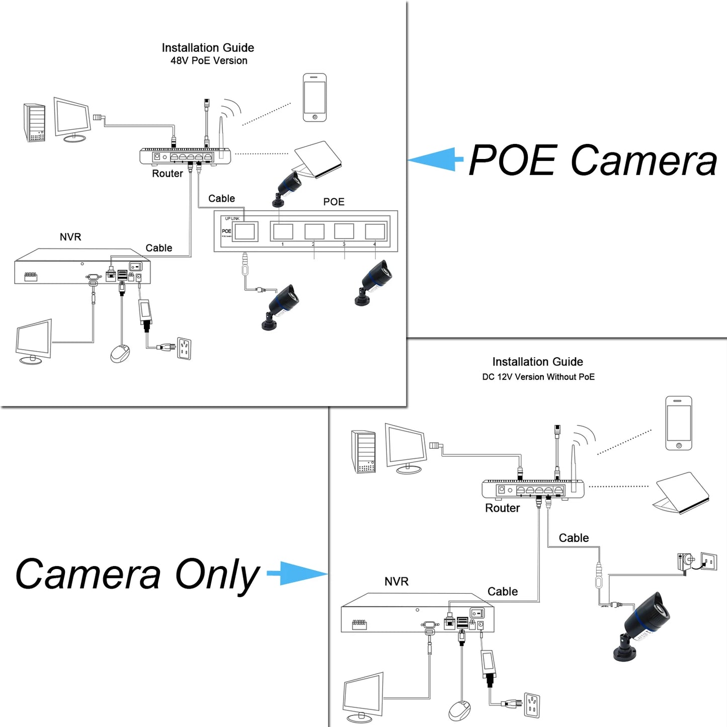 JIENUO 4K Outdoor PoE IP Security Camera With Night Vision