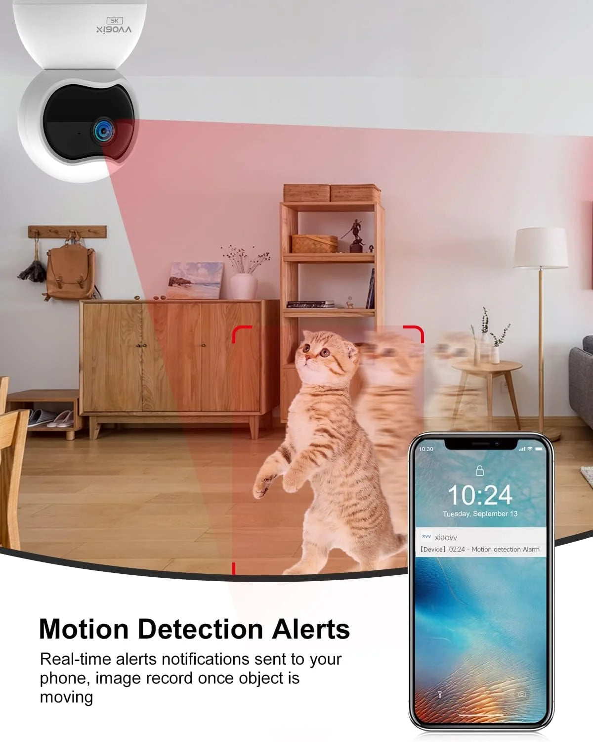 XIAOVV Indoor WiFi Surveillance Camera 2K With Motion Tracking
