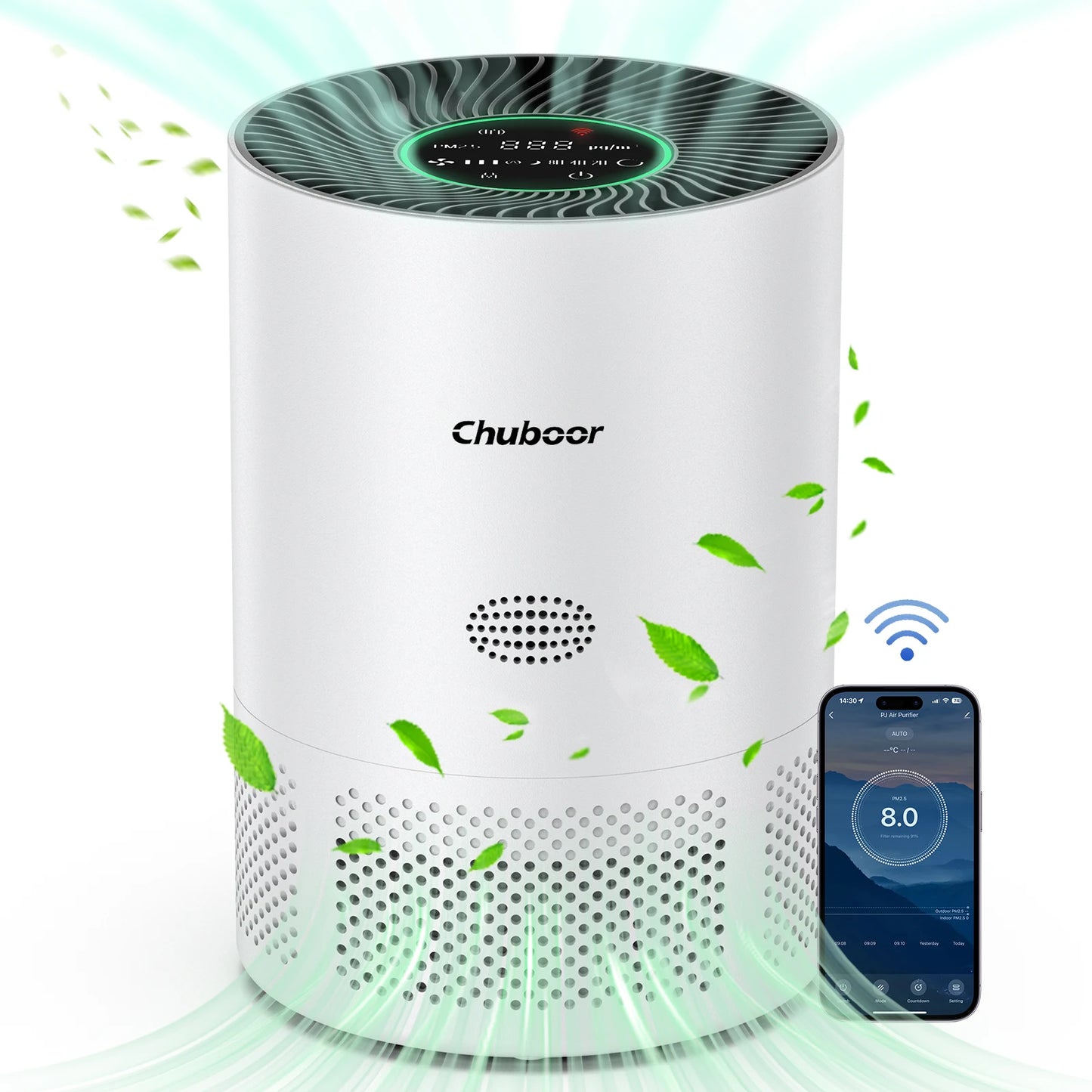 Chuboor H13 True HEPA Air Purifier for Home 40 Square Meters CADR 185