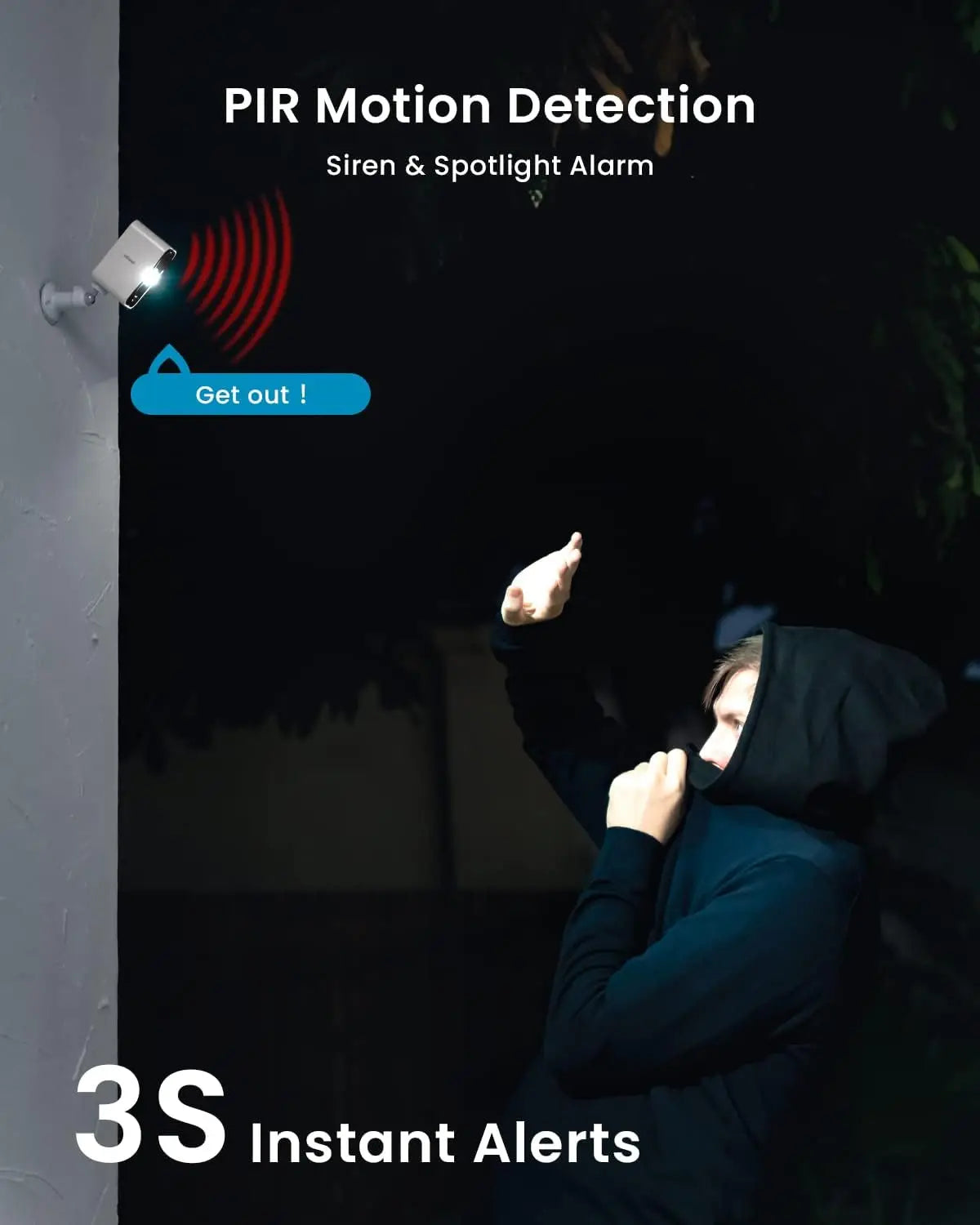 IEGeek 2K Wireless Security Camera Outdoor Night Vision WiFi