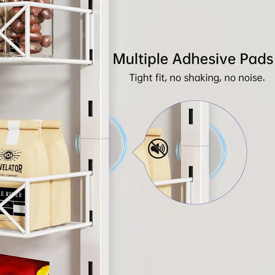 Over the Door Organizer Six Tier Pantry Rack for Cabinets