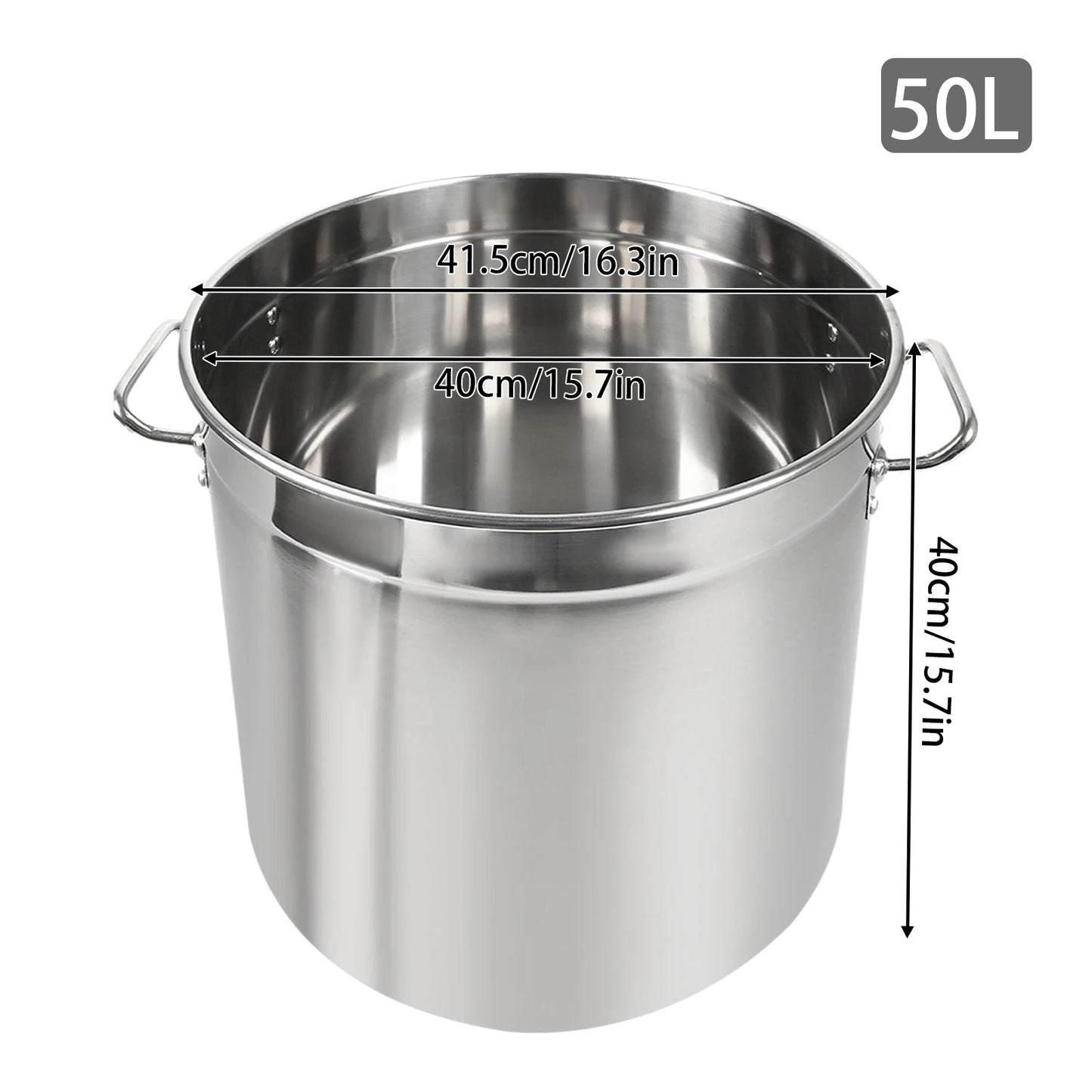 Stainless Steel Multi-functional Soup Pot With Cover and Handles Versatile Cookware