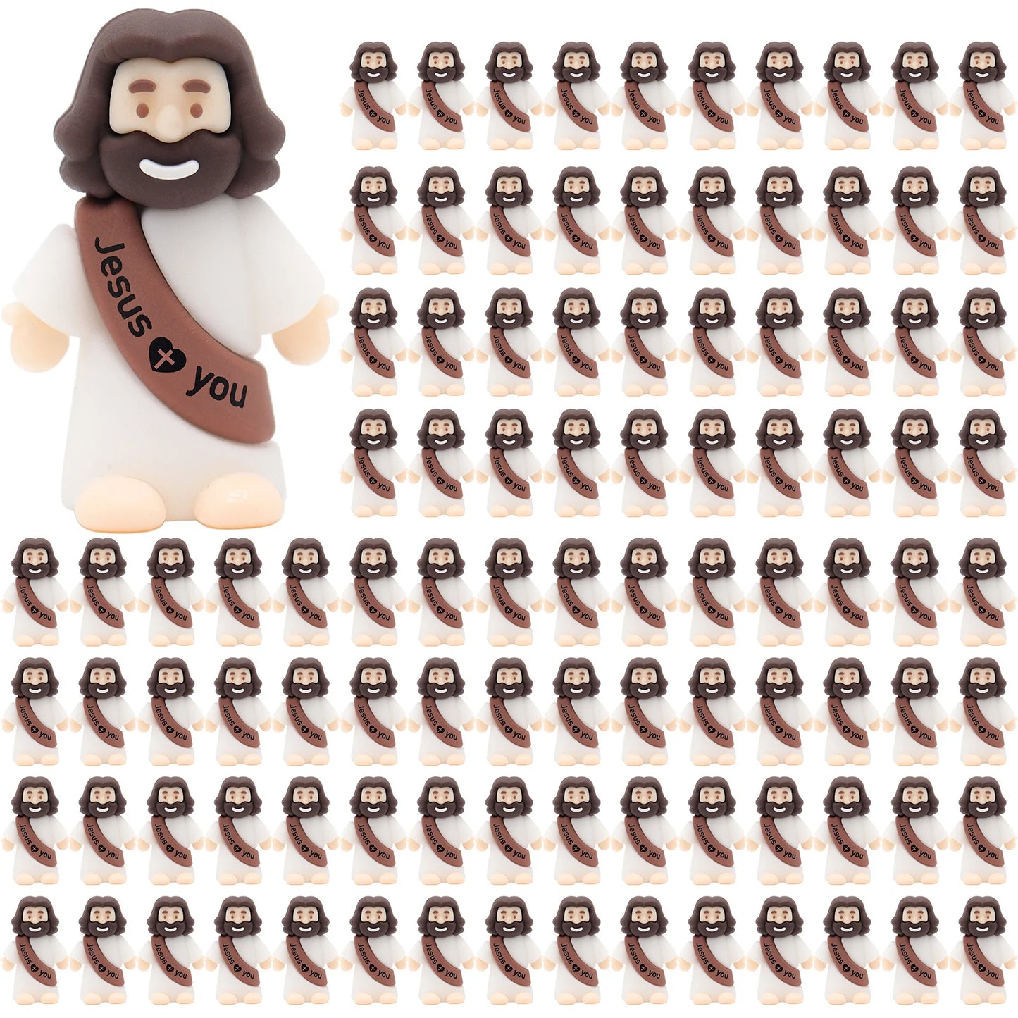 Yelakey Jesus Statues 100 Pcs Desktop Decorations Party Gifts