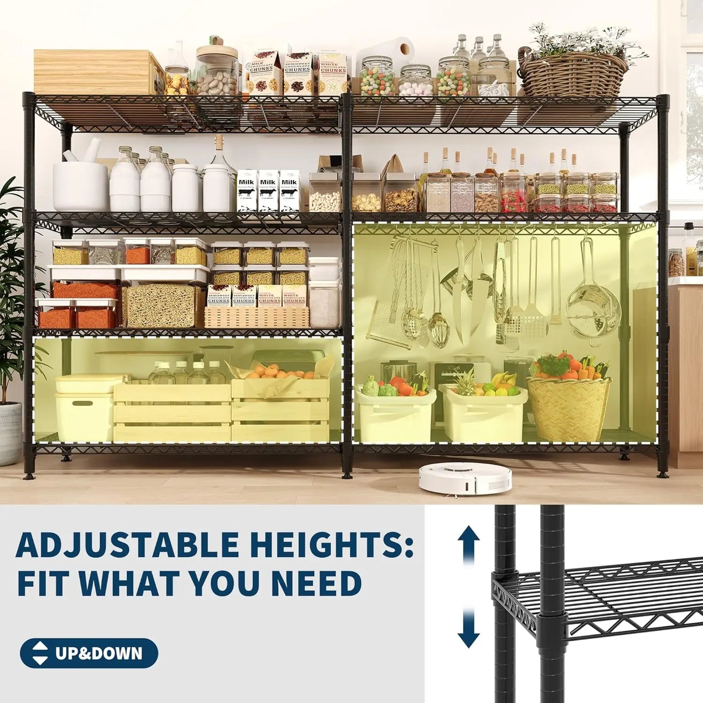 Twister.CK Heavy Duty Storage Shelves Five Tier Metal Rack