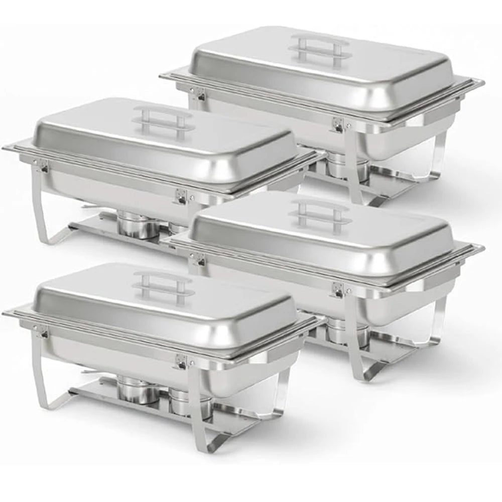 Electric Stainless Steel Chafing Dish Buffet Set With Food Warmer And Fuel Holder For Catering