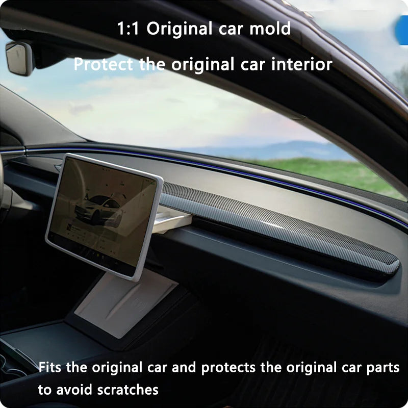 Heenvn Highland Dashboard Cover Trim For Tesla Model 3 And Model Y Juniper