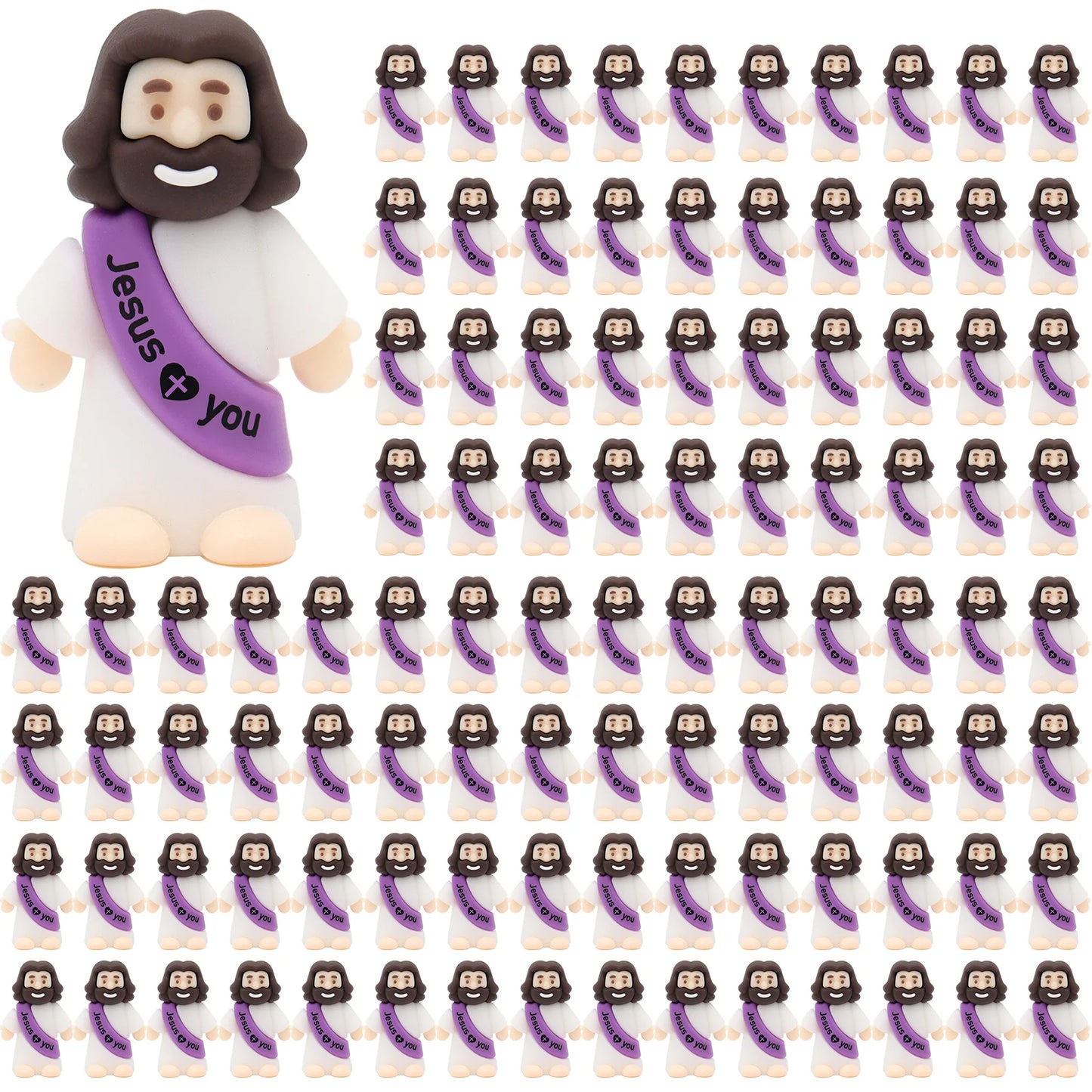 Yelakey Jesus Statues 100 Pcs Desktop Decorations Party Gifts