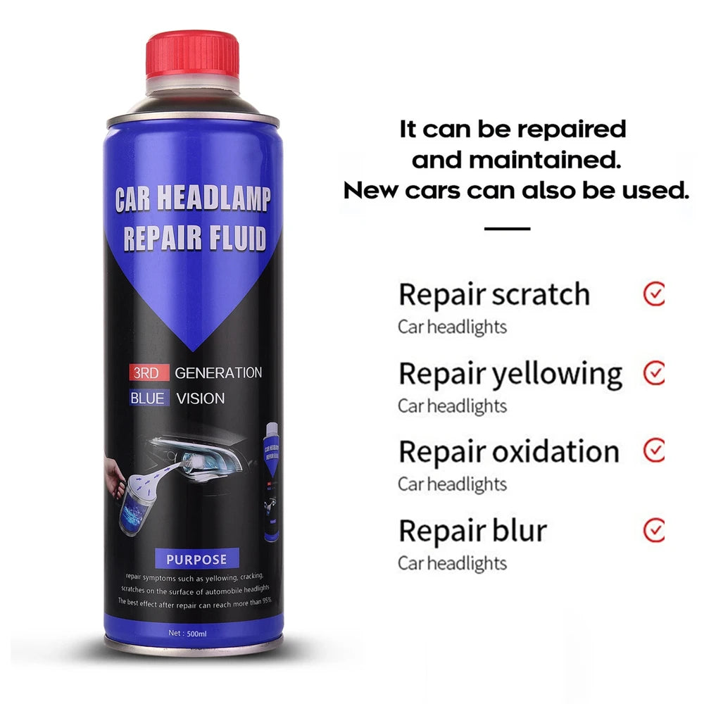 Car Headlight Restoration Kit Polishing Fluid Polymer Cleaner