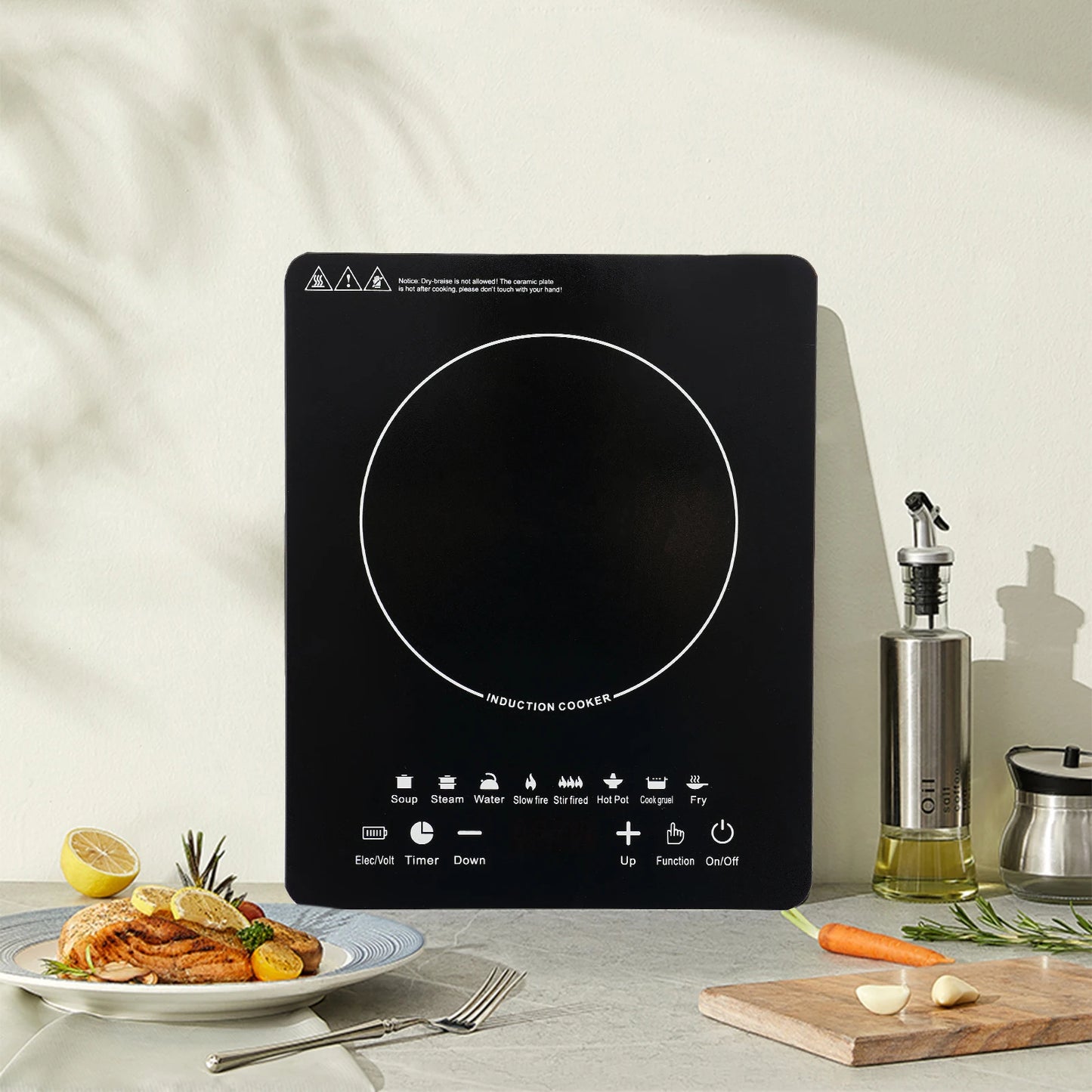Portable Electric Induction Cooktop With Timer And 8 Power Levels