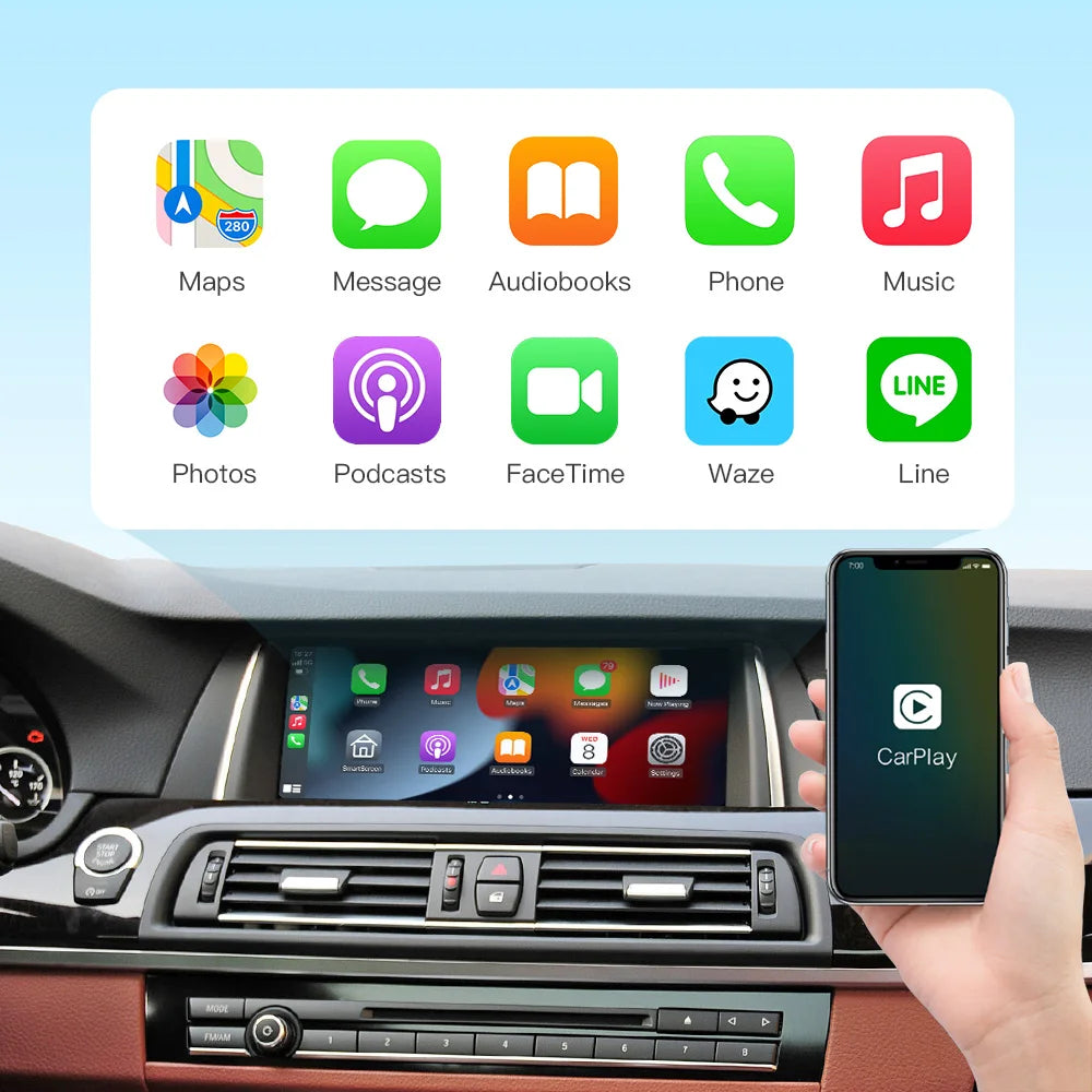 AUTOABC Wireless CarPlay And Android Auto For BMW 5 Series F10 F11