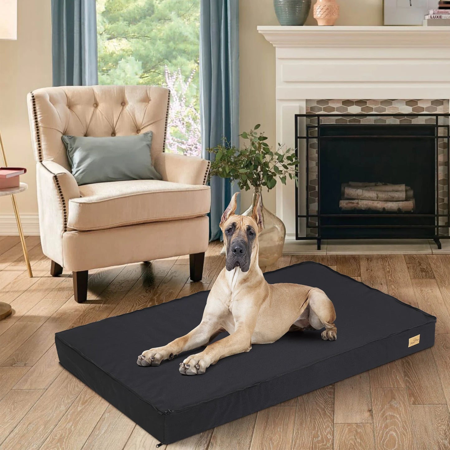 Dog Bed Orthopedic Memory Foam With Waterproof Washable Cover