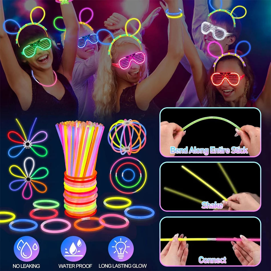 Glow In The Dark Party Supplies Glow Sticks LED Glasses