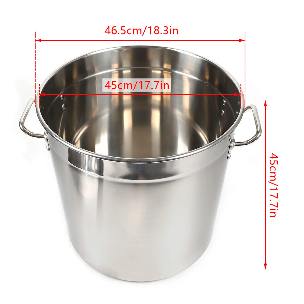 Stainless Steel Multi-functional Soup Pot With Cover and Handles Versatile Cookware