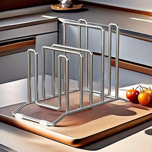 Stainless Steel Pot Lid Rack And Cutting Board Organizer