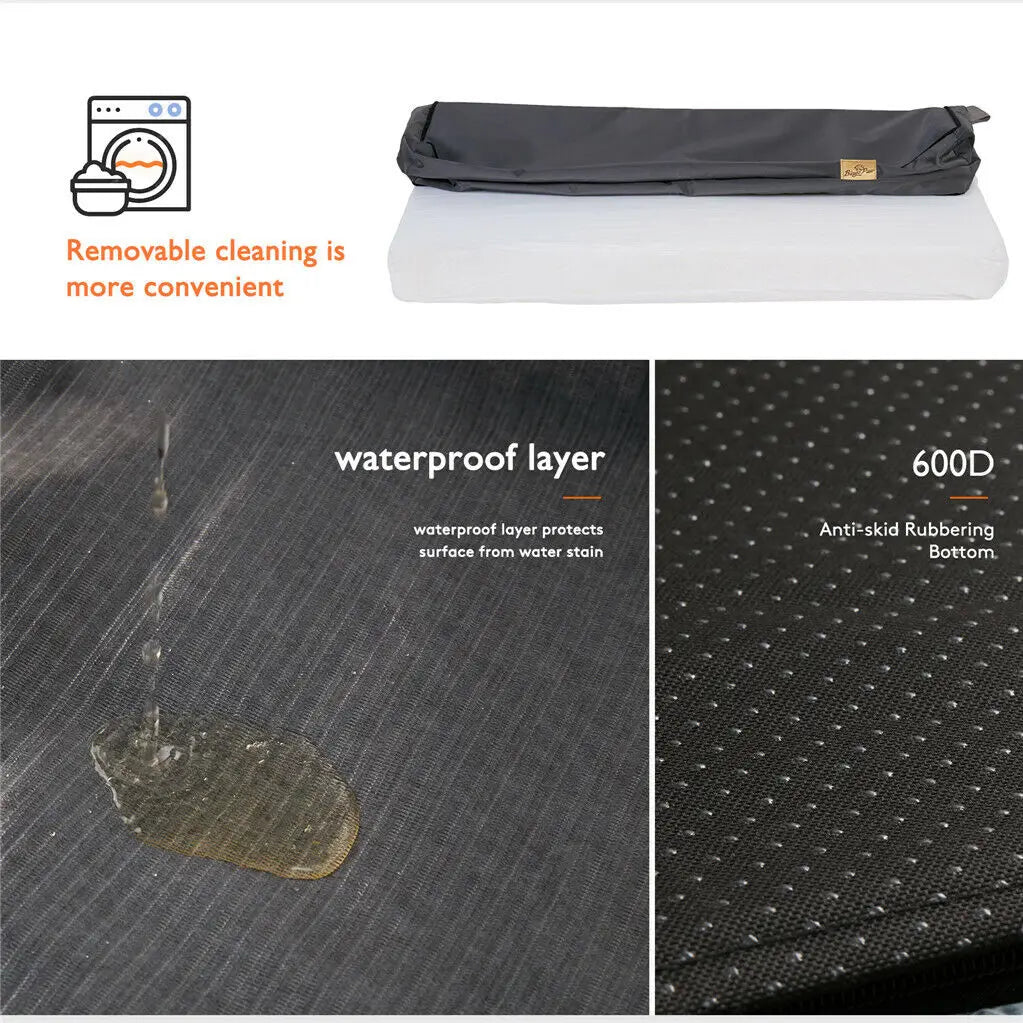 Dog Bed Orthopedic Memory Foam With Waterproof Washable Cover