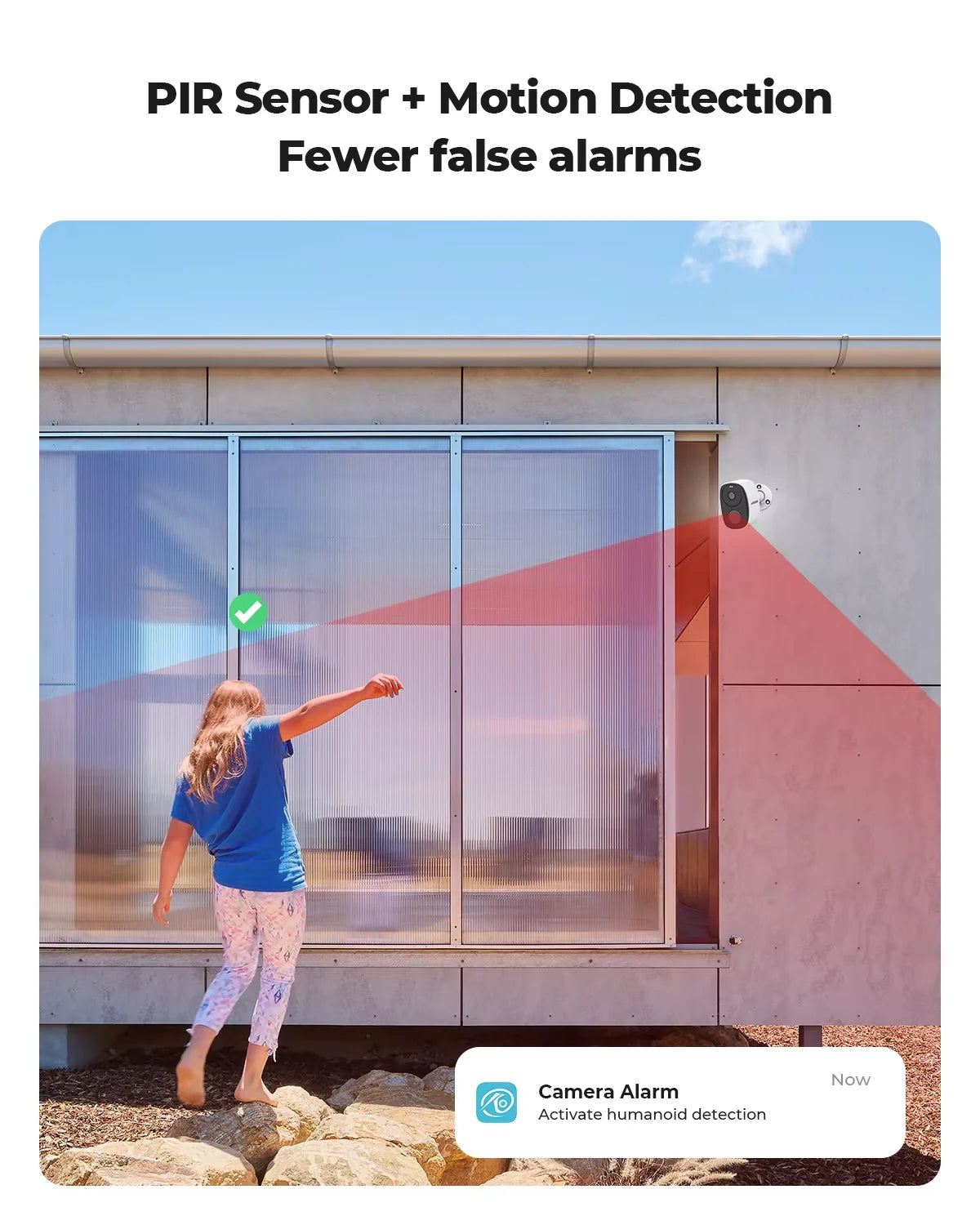 H.VIEW PIR Battery Powered Wireless Outdoor 2K 3MP Security Camera