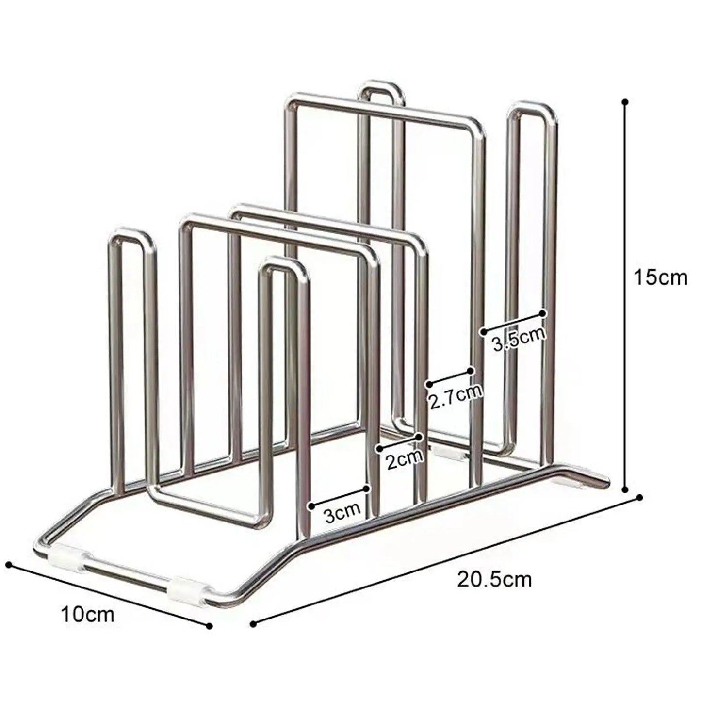Stainless Steel Pot Lid Rack And Cutting Board Organizer