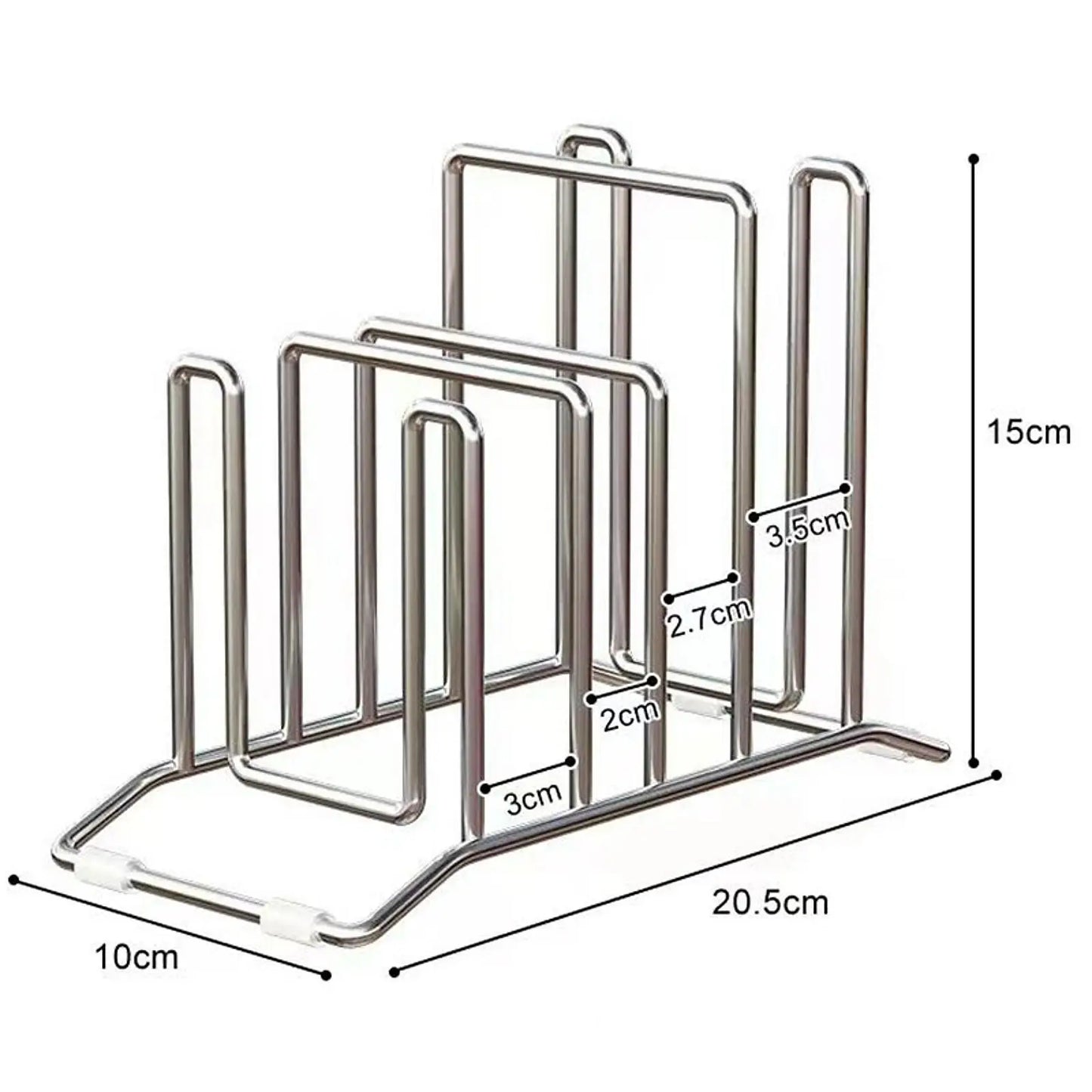 Stainless Steel Pot Lid Rack And Cutting Board Organizer