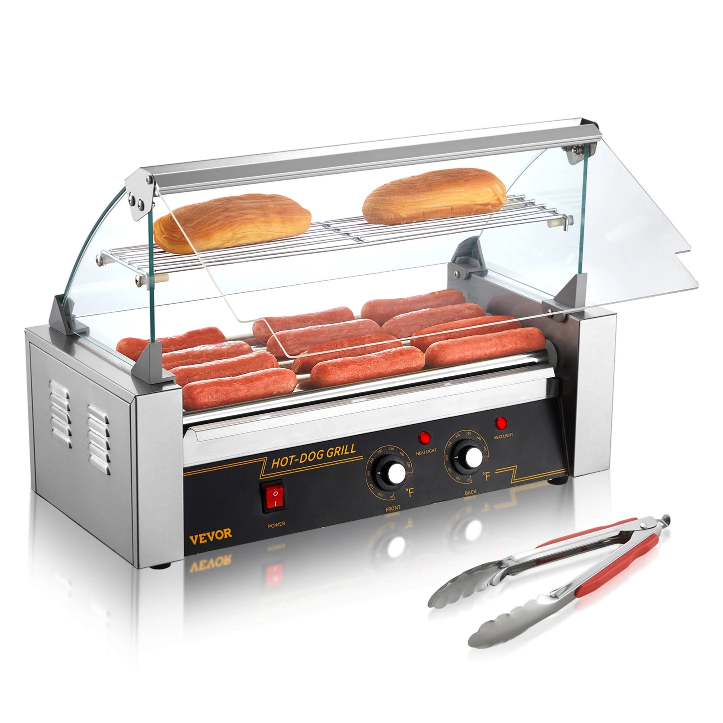 SucceBuy Commercial Hot Dog Roller Sausage Maker Barbecue Grill 110V