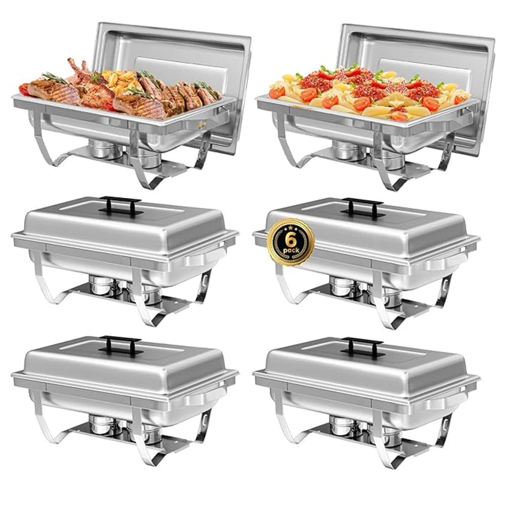 Electric Stainless Steel Chafing Dish Buffet Set With Food Warmer And Fuel Holder For Catering