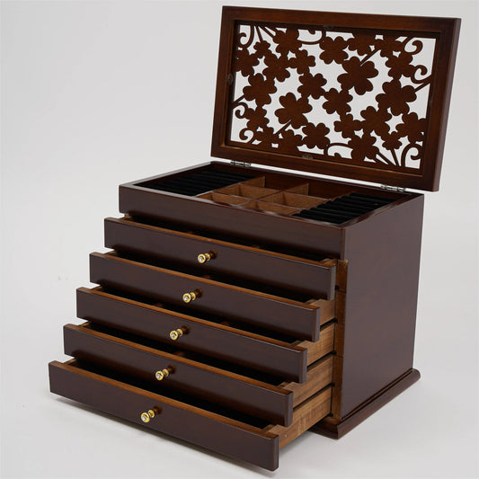 Bymaocar Six Tier Jewelry Organizer Box With Drawer