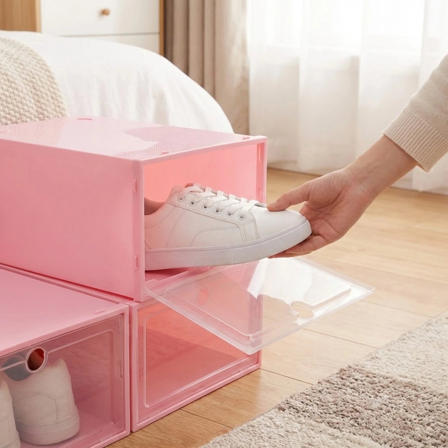 Bymaocar 24 Piece Shoe Organizer System For Sneakers And Heels