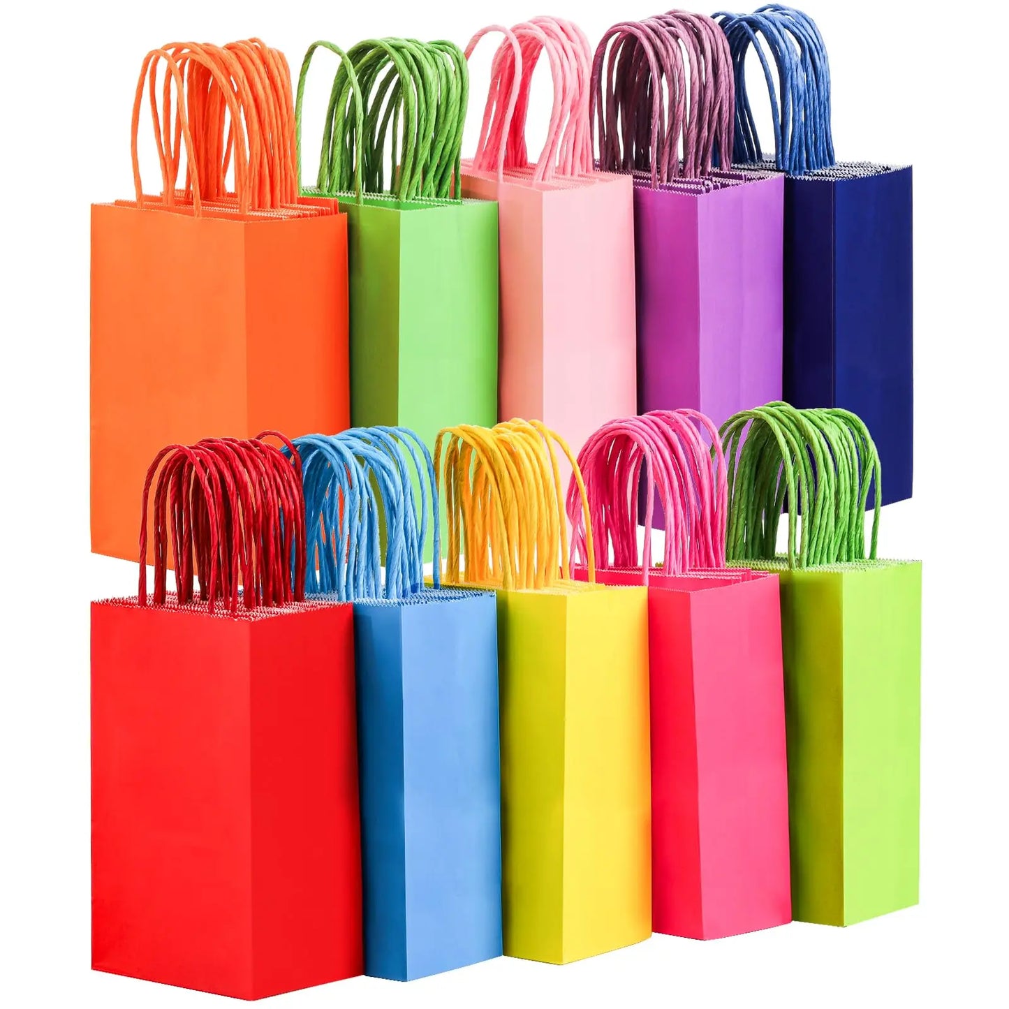 Kraft Paper Gift Bags 90 Pcs With Handles For Weddings And Parties