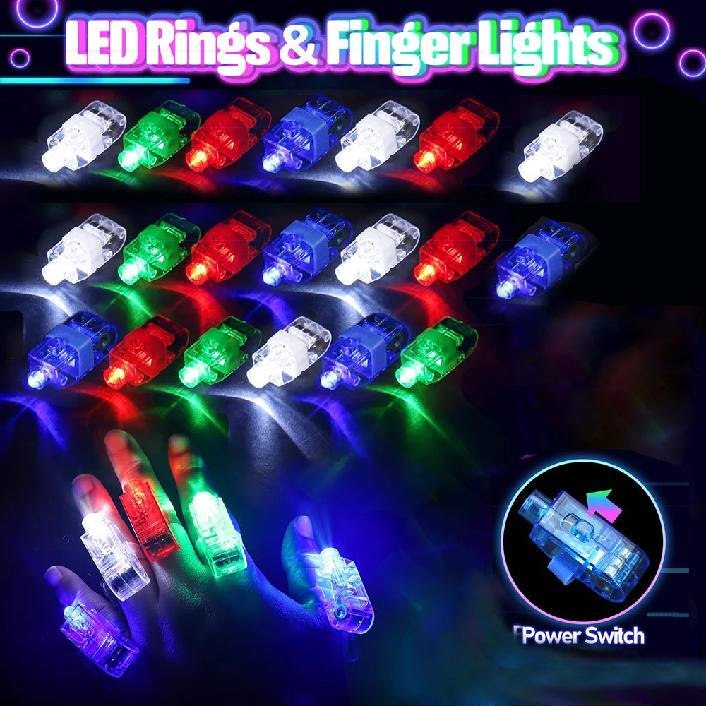 Glowing Festival Party Kit 138 Pcs With Glow Sticks And Neon Glasses