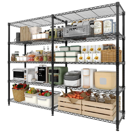 TWISTER.CK Heavy Duty Five Tier Metal Shelving Unit For Kitchen Garage
