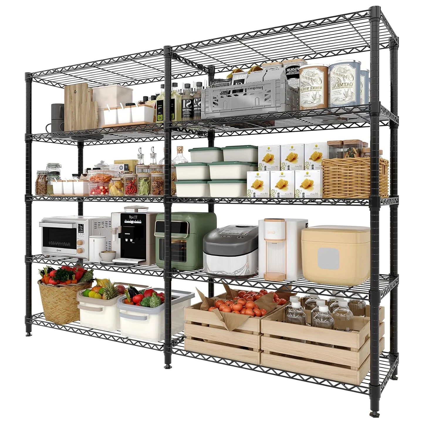 TWISTER.CK Heavy Duty Metal Storage Shelving Unit Industrial
