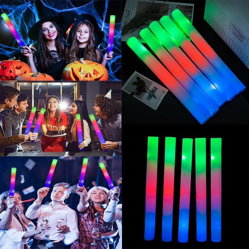 XinWen LC 30 Pack RGB LED Foam Sticks For Weddings And Parties