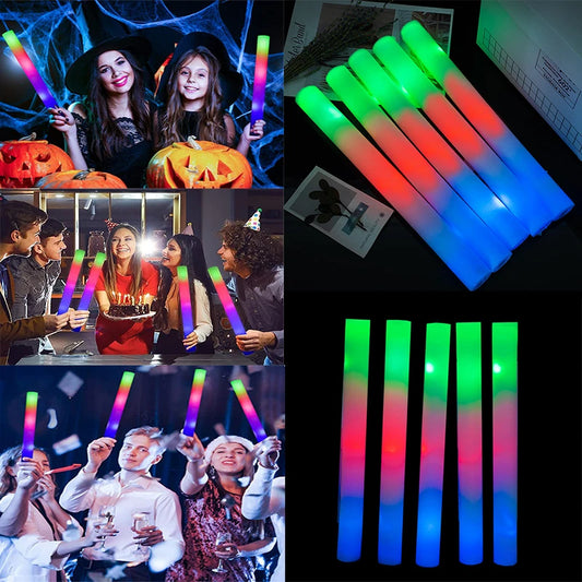 XinWen LC 30 Pack RGB LED Foam Sticks For Weddings And Parties