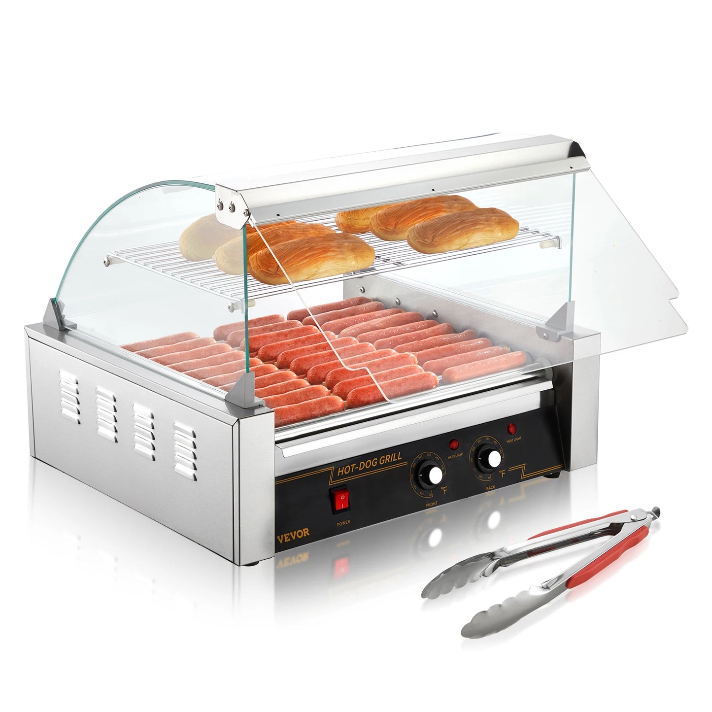 SucceBuy Commercial Hot Dog Roller Sausage Maker Barbecue Grill 110V