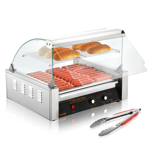 SucceBuy Commercial Hot Dog Roller Sausage Maker Barbecue Grill 110V