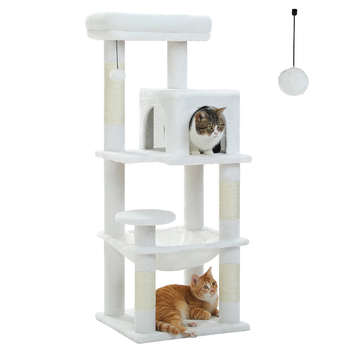 PETEPELA Cat Tree Indoor 5-Level Tower For Large Cats Metal Frame