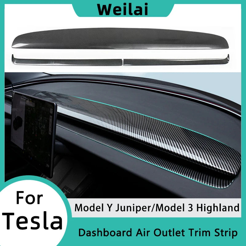 Heenvn Highland Dashboard Cover Trim For Tesla Model 3 And Model Y Juniper