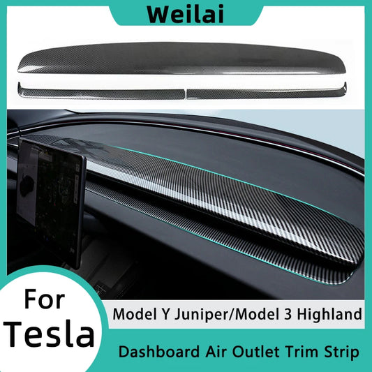 Heenvn Highland Dashboard Cover Trim For Tesla Model 3 And Model Y Juniper