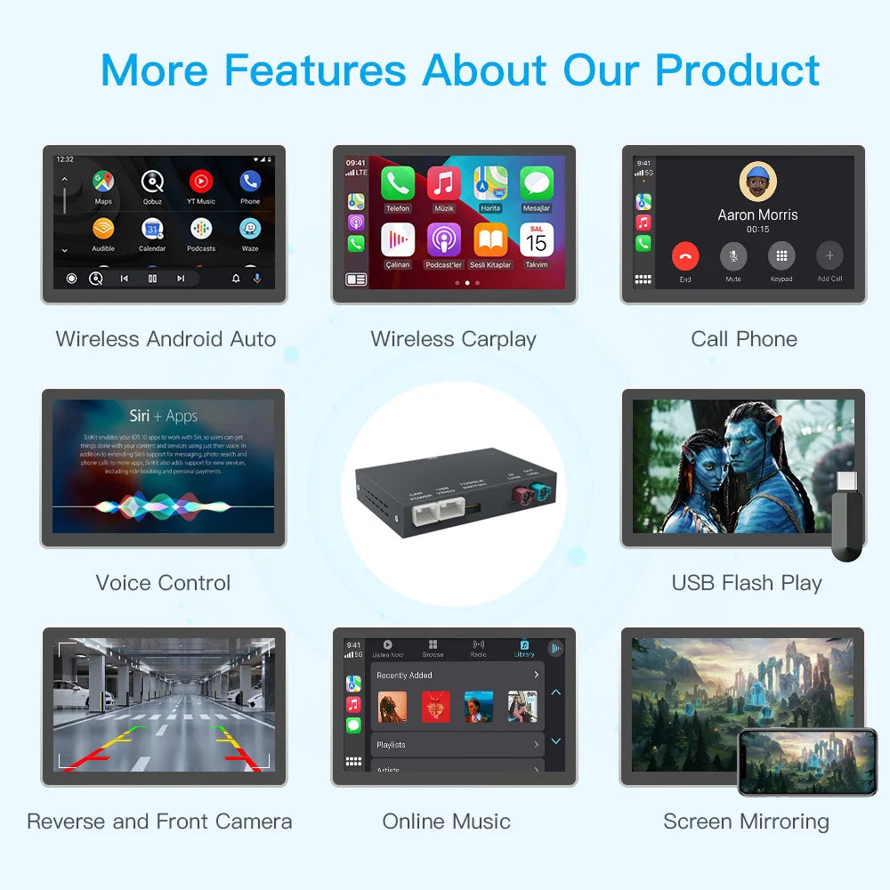 AUTOABC Wireless CarPlay Android Auto For BMW F10 F11