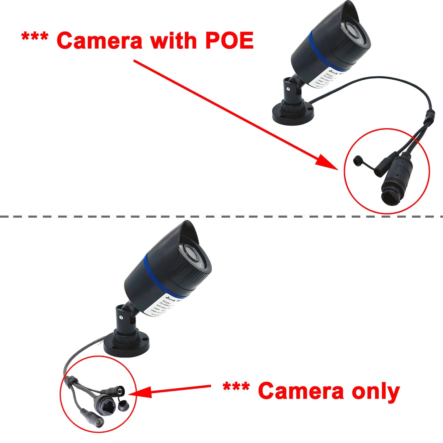 JIENUO 4K Outdoor PoE IP Security Camera With Night Vision
