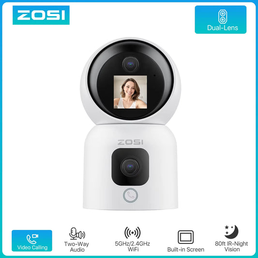 ZOSI 360 Degree PTZ AI Auto Tracking Security Camera With Night Vision