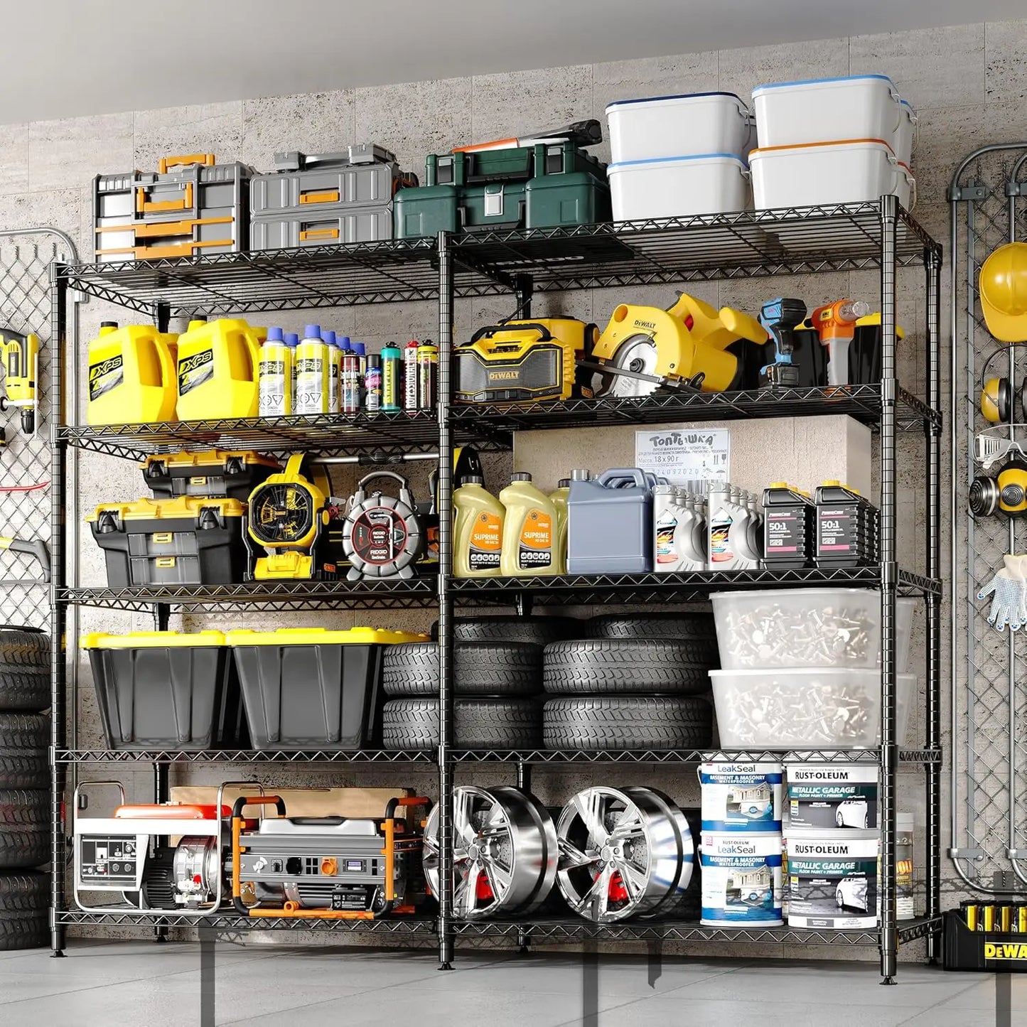 TWISTER.CK Heavy Duty Metal Storage Shelving Unit Industrial