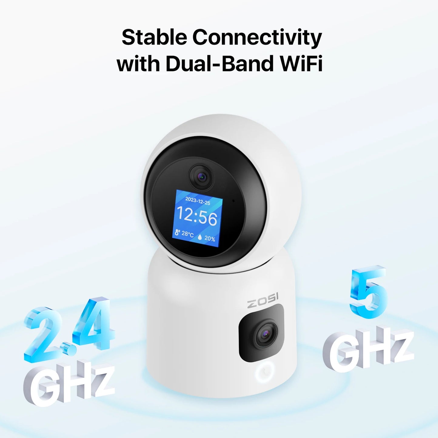 ZOSI 360 Degree PTZ AI Auto Tracking Security Camera With Night Vision